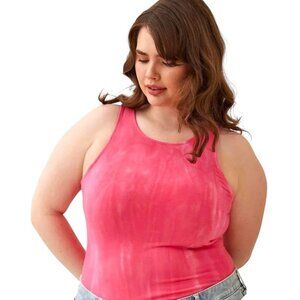 Women's Torrid Foxy High neck Tie Dye Tank size 0/ large, pink